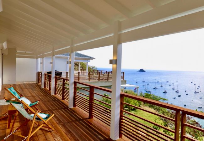 Villa en Saint Barthélemy - Villa Coucher de Soleil en las alturas de Corossol